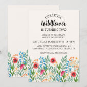 Wilde bloem - uitnodiging (Voorkant / Achterkant)
