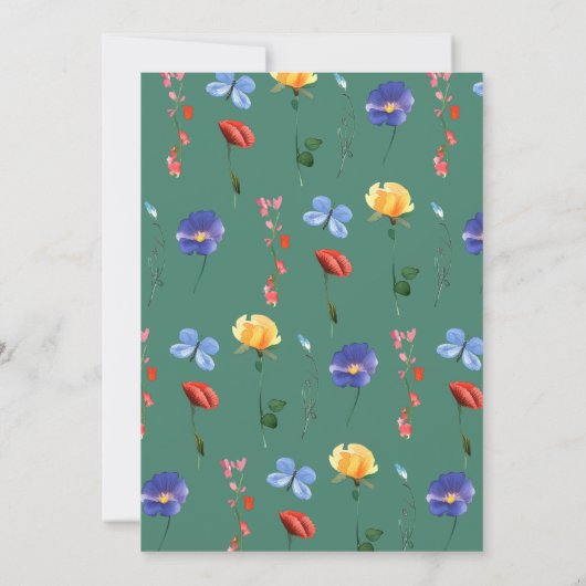 Wilde bloem - uitnodiging (Achterkant)