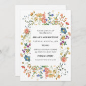 Wilde bloem - uitnodiging (Voorkant / Achterkant)