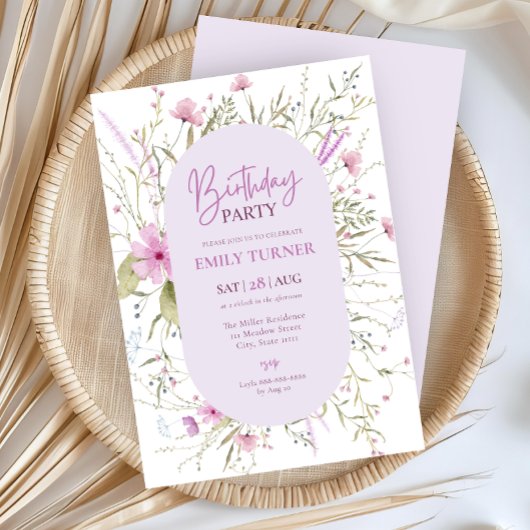 Wilde bloem - uitnodiging