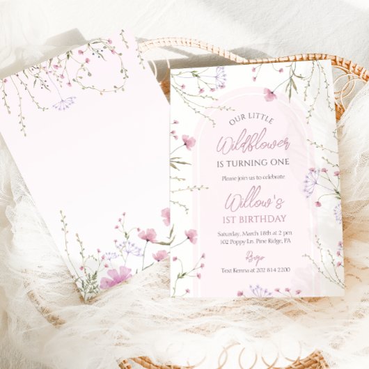 Wilde bloem - uitnodiging