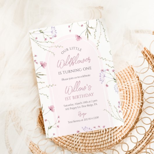 Wilde bloem - uitnodiging