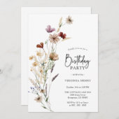 Wilde bloem - uitnodiging (Voorkant / Achterkant)