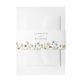 Wilde Bloem Uitnodiging Buikband Uitnodigingen Wikkel