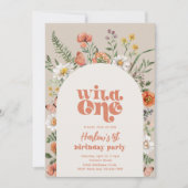 Wilde bloem - uitnodiging | Eerste wilde bloem (Voorkant)