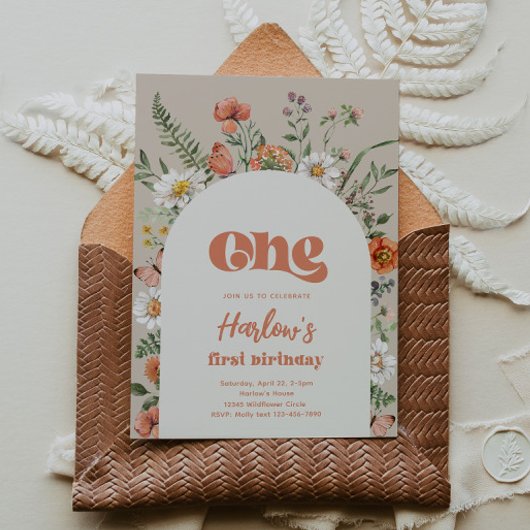 Wilde bloem - uitnodiging | Eerste wilde bloem