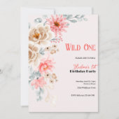 Wilde bloem - uitnodiging | Eerste wilde bloem (Voorkant)