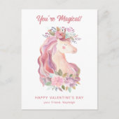  Wilde Bloem Unicorn Classroom Valentijn Feestdagenkaart (Voorkant)