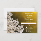 Wilde bloem van koningin Anne' bruiloft RSVP Kaartje (Voorkant)