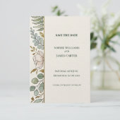 Wilde Bloem Varens Save The Date Kaart (Staand voorkant)
