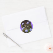 Wilde bloem: veldscabiel ronde sticker (Envelop)