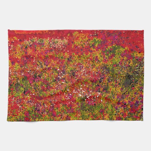 Wilde bloem Veldschilderen - Keukenhanddoek (Horizontaal)