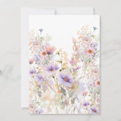 Wilde bloem verjaardags bedankkaart kaart (Achterkant)