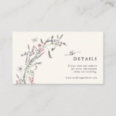 Wilde bloem - Versluitingskaart Informatiekaartje (Voorkant)