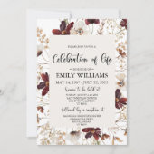 Wilde bloem Viering van het leven Kaart (Voorkant)