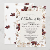 Wilde bloem Viering van het leven Kaart (Voorkant / Achterkant)