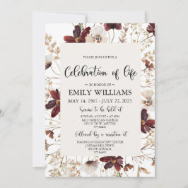 Wilde bloem Viering van het leven Kaart