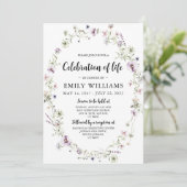 Wilde bloem Viering van het leven Kaart (Staand voorkant)