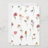 Wilde bloem Viering van het leven Kaart (Achterkant)