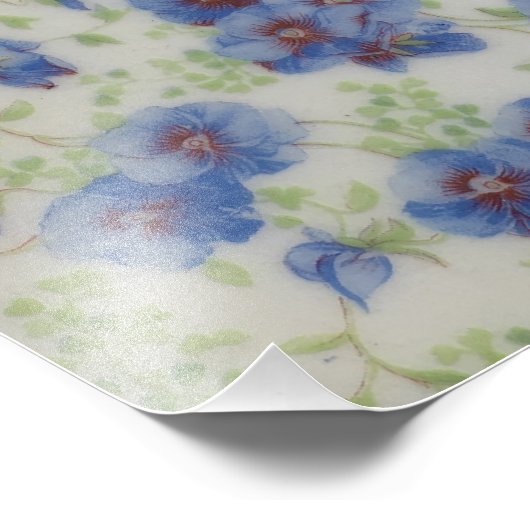 Wilde bloem Violet Foto afdrukken (Hoek)