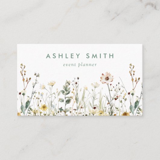 Wilde bloem visitekaartje (Voorkant)