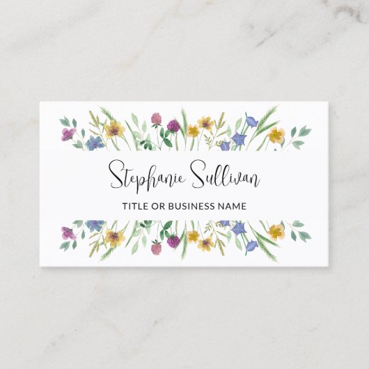 Wilde bloem visitekaartje (Voorkant)