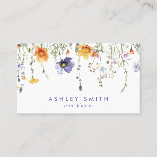 Wilde bloem visitekaartje (Voorkant)