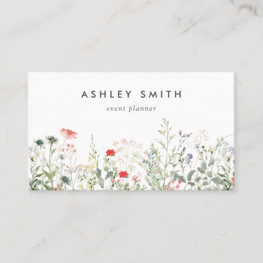 Wilde bloem visitekaartje (Voorkant)