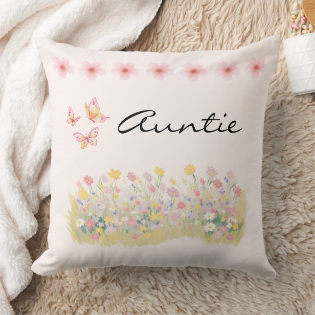 Wilde Bloem Vlinder Tante Worp Kussen Cadeau (Deken)