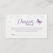 Wilde Bloem Vlinder Waterverf Luier Raffle Kaart (Voorkant)