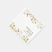 Wilde Bloem Vlinders Boho Bruiloft Servet (Hoek)
