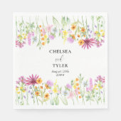 Wilde bloem Vloeiende Vloerrand Bouw Servet (Voorkant)