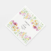 Wilde bloem Vloeiende Vloerrand Bouw Servet (Hoek)