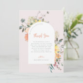 Wilde bloem - vogellijst - Bedankt voor je kaart (Staand voorkant)