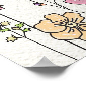 Wilde bloem Vrijgezellenfeest Welkom Poster (Hoek)