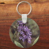 Wilde bloem: Vroege Paarse orchideeën Sleutelhanger (Voorkant)