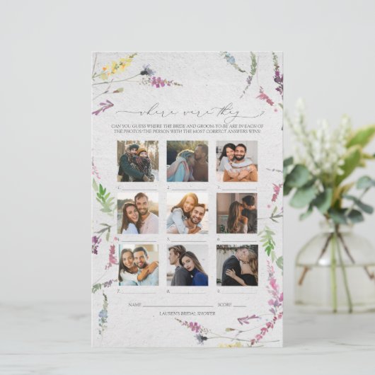 Wilde bloem Waar waren ze Bruidsjonker spel (Staand voorkant)