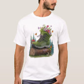 Wilde bloem wandelschoenen t-shirt (Voorkant)