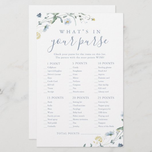 Wilde bloem wat er in je paarse vrijgezellenfeest  (Voorkant / Achterkant)