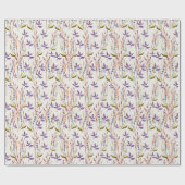 Wilde bloem watercolor afdruk cadeaupapier (Vlak)