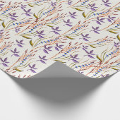 Wilde bloem watercolor afdruk cadeaupapier (Hoek)