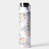 Wilde bloem waterfles (Voorkant)