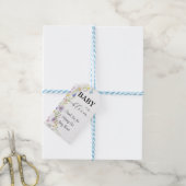 Wilde Bloem Waterverf Baby in Bloei Cadeaulabel (Met Touw)