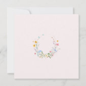 Wilde bloem Waterverf Baby shower Kaart (Achterkant)