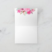 Wilde Bloem Waterverf Bedankkaart Kaart (Binnen)
