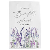 Wilde Bloem Waterverf Bloem Bruiloft Feest Medium Cadeauzakje (Voorkant)