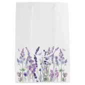 Wilde Bloem Waterverf Bloem Bruiloft Feest Medium Cadeauzakje (Achterkant)