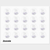 Wilde Bloem Waterverf Bloem Bruiloftsborrel Ronde Sticker (Vel)