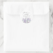 Wilde Bloem Waterverf Bloem Bruiloftsborrel Ronde Sticker (Tas)