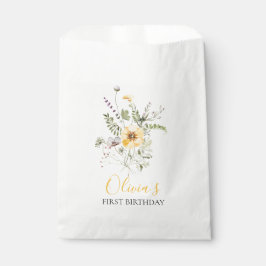 Wilde bloem waterverf bloem eerste verjaardag bedankzakje